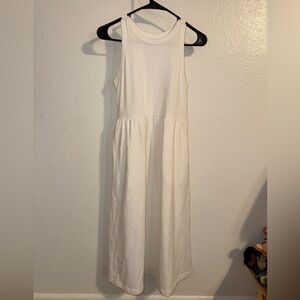 White casual a-line midi dress A New Day cotton